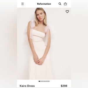 Reformation Kairo Dress Ivory Size 6 - Bridal midi dress